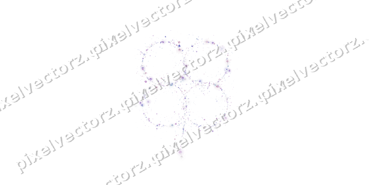 Nahtloses Glitzer-Kleeblatt in Violett auf transparentem Grund