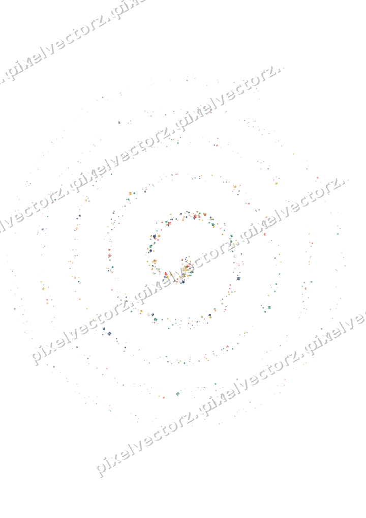 Nahtlose Glitzerspirale in Bernstein und Grün auf transparentem Grund