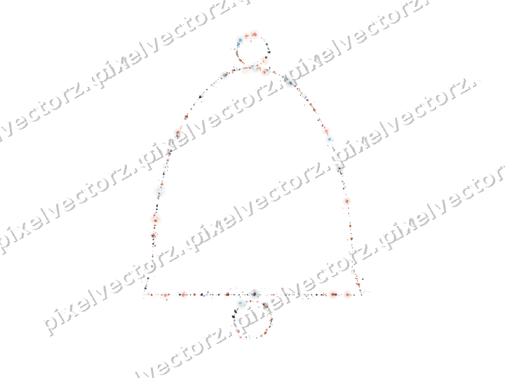 Nahtlose Glitzerglocke aus Herzen und Tropfen auf transparentem Grund