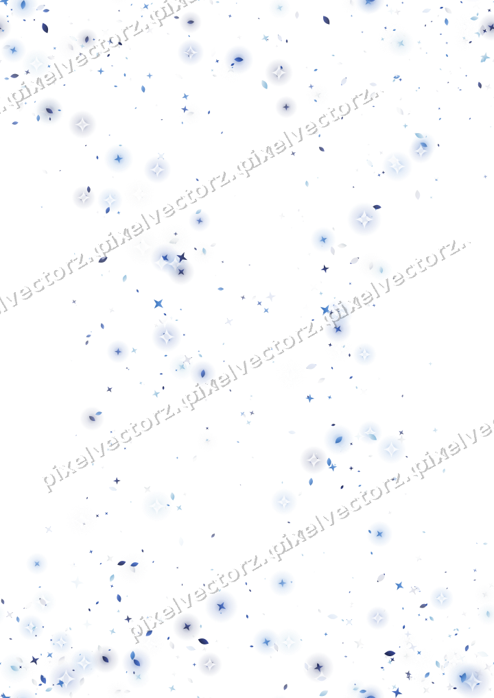Nahtloser Glitzerkranz aus Sternen und Tropfen auf transparentem Grund