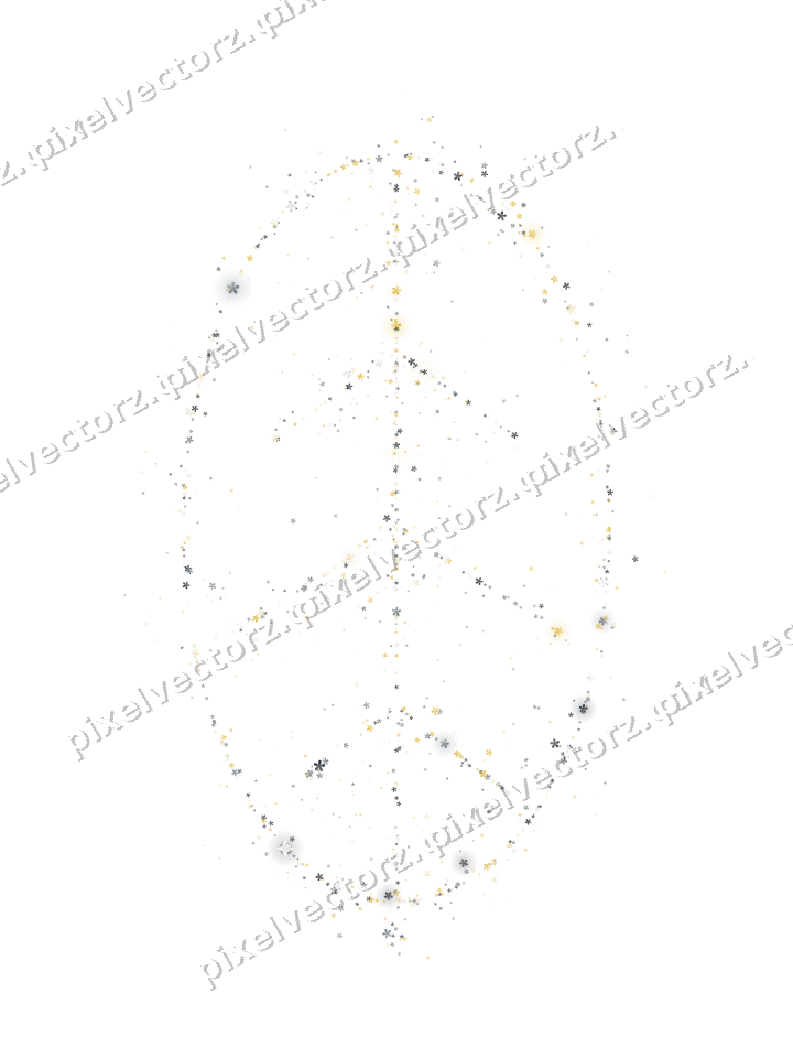 Nahtloses Glitzerblatt aus Blüten in Bernstein auf transparentem Grund