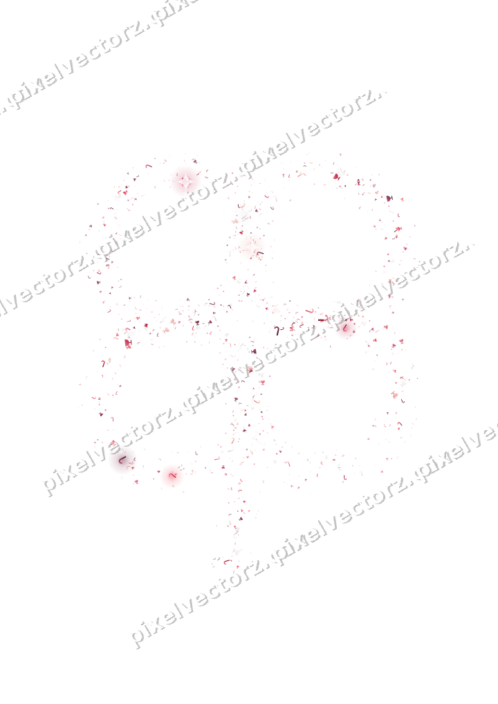 Nahtloses Glitzer-Kleeblatt in Rosa und Rot auf transparentem Grund