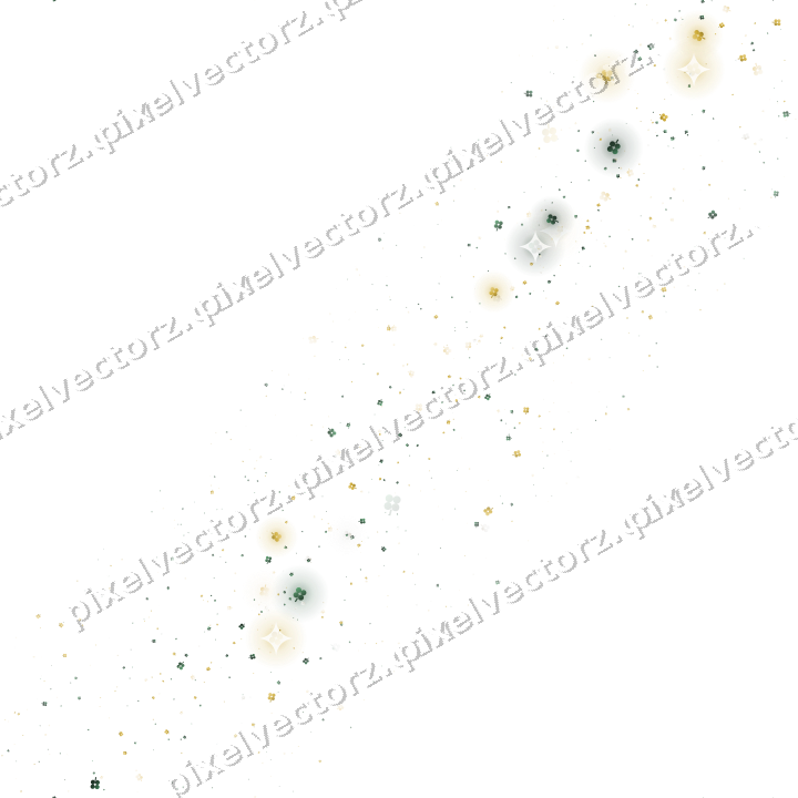 Nahtloser Glitzerbogen aus Kleeblättern auf transparentem Grund
