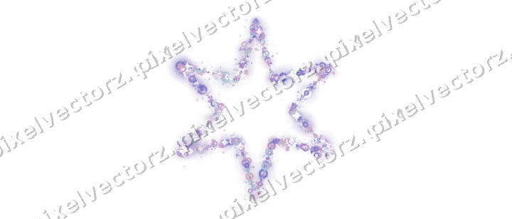 Nahtloser Glitzerstern in Violett und Blau auf transparentem Grund