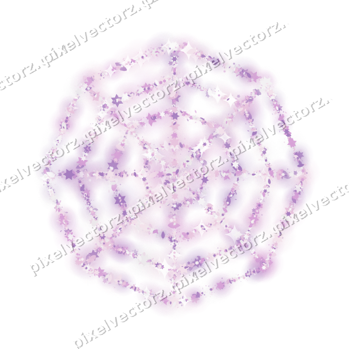Nahtloses Glitzer-Spinnennetz in Magenta auf transparentem Grund