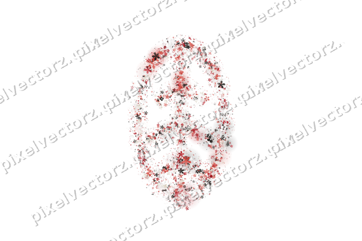 Nahtloses Glitzerblatt in Rot auf transparentem Grund