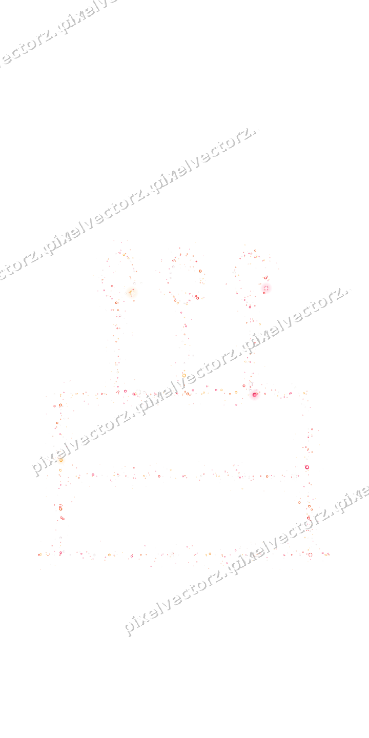Nahtlose Glitzertorte aus Ringen in Rot auf transparentem Grund