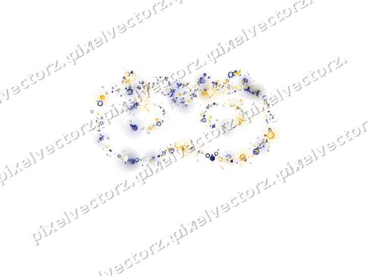 Nahtlose Glitzer-Karnevalsmaske in Dunkelblau auf transparentem Grund