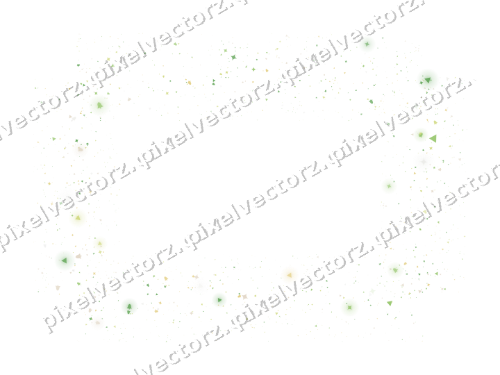 Nahtloser Glitzerrahmen aus Funken und Glocken auf transparentem Grund
