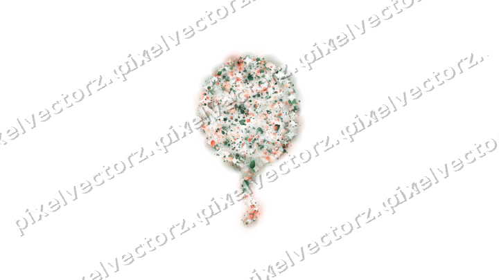 Seamless glitter balloon in dark green on a transparent background