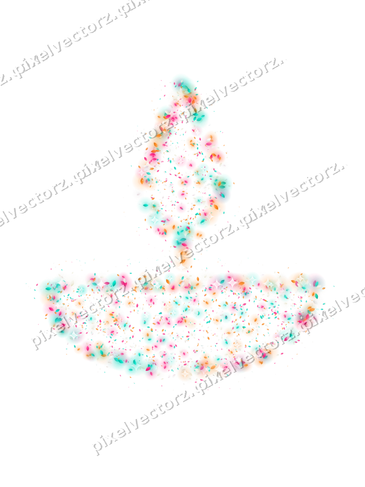 Seamless glitter diya lamp of droplets on a transparent background