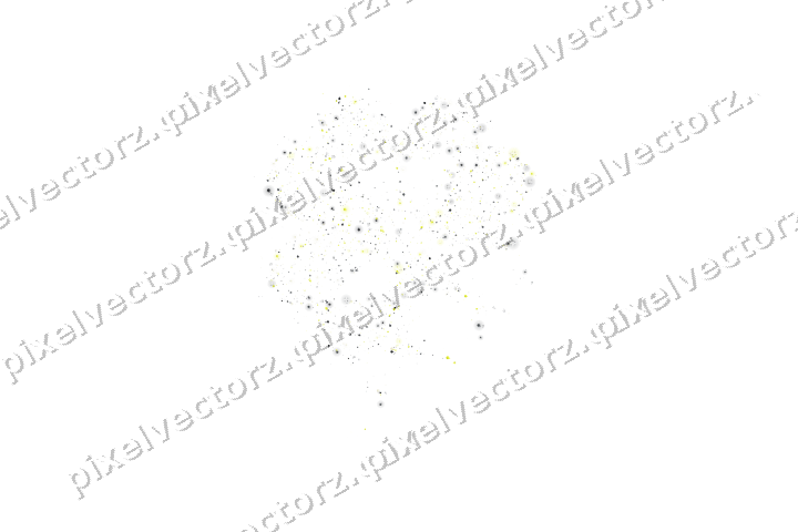 Seamless glitter clover leaf of baubles on a transparent background