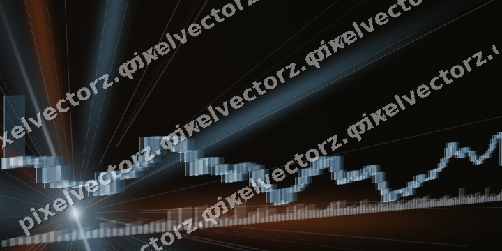 Leuchtender Neon Diagramm Hintergrund in Türkis und Rot