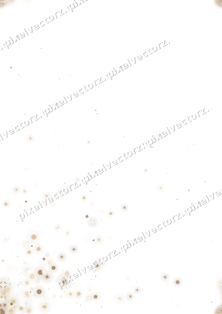 Nahtloser Glitzerfächer aus Funken und Punkten auf transparentem Grund