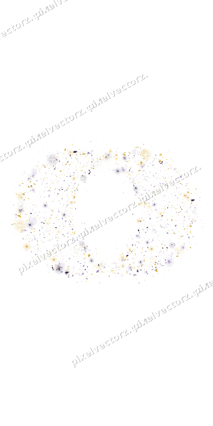 Seamless glitter wedding rings in amber on a transparent background