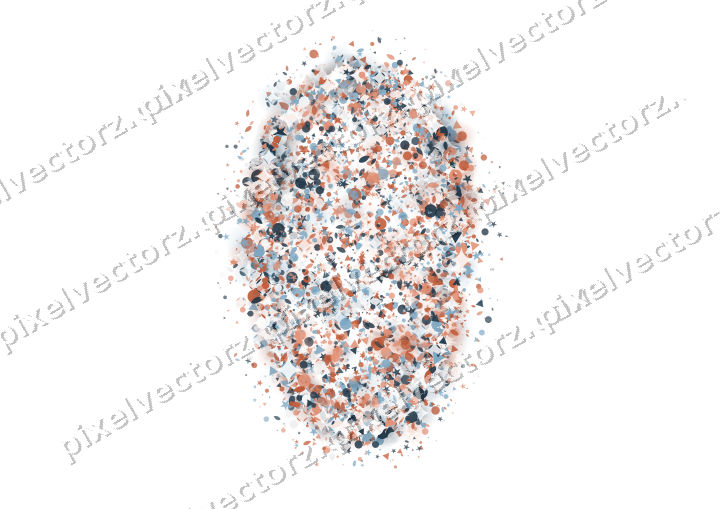 Seamless glitter easter egg in orange on a transparent background