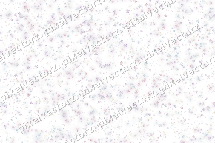 Seamless glitter scatter of flowers on a transparent background