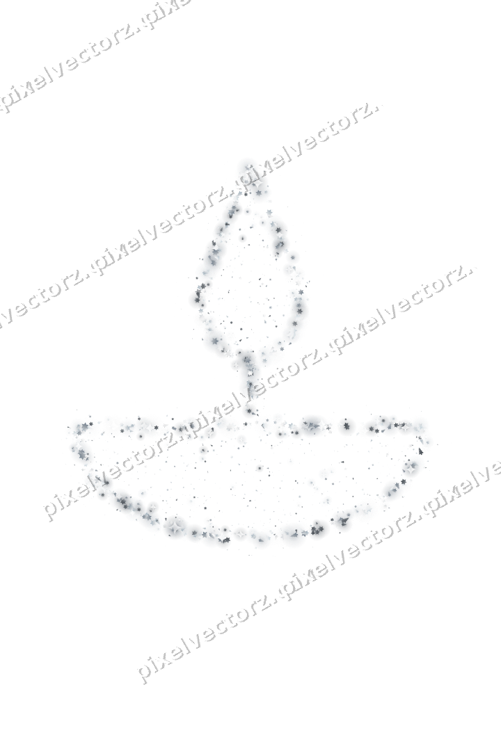 Seamless glitter diya lamp in pale blue on a transparent background