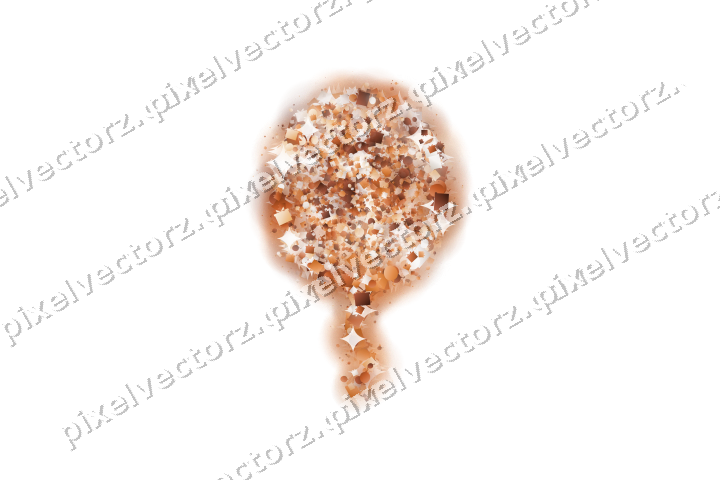 Seamless glitter balloon on a transparent background