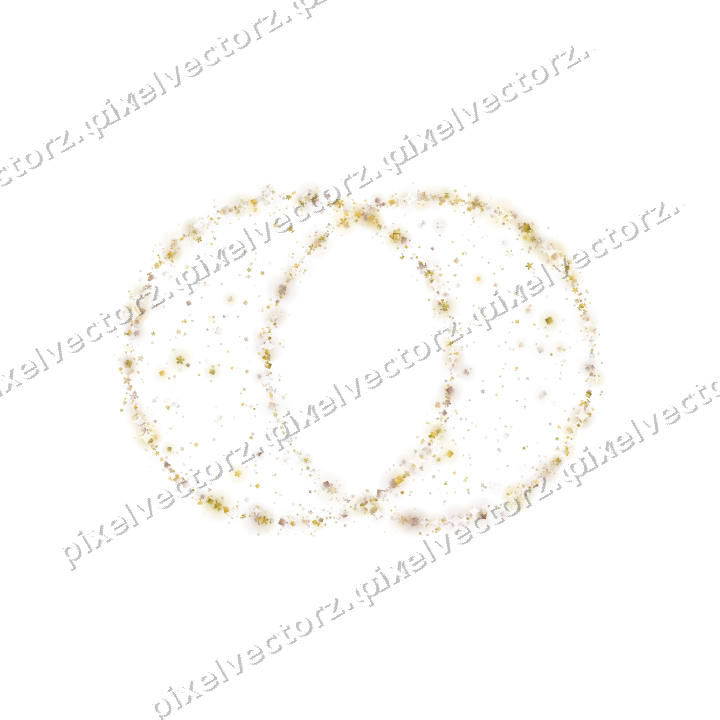 Seamless glitter wedding rings in amber on a transparent background