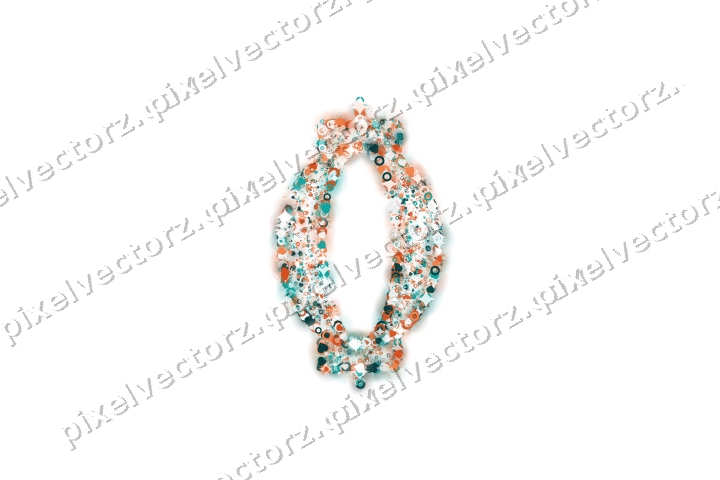 Seamless glitter lantern in orange on a transparent background