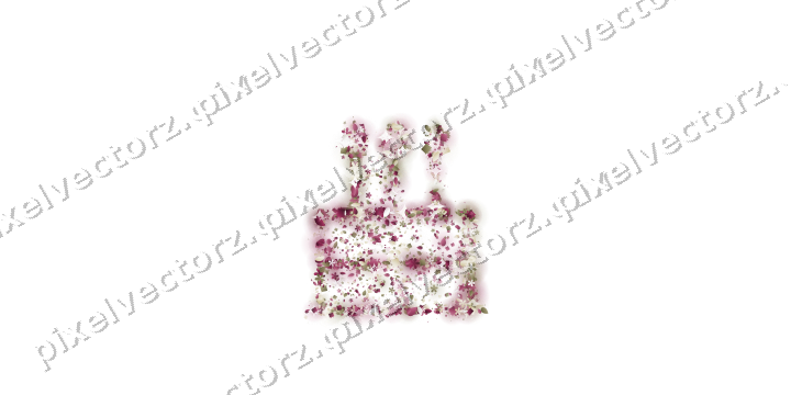 Seamless glitter birthday cake on a transparent background