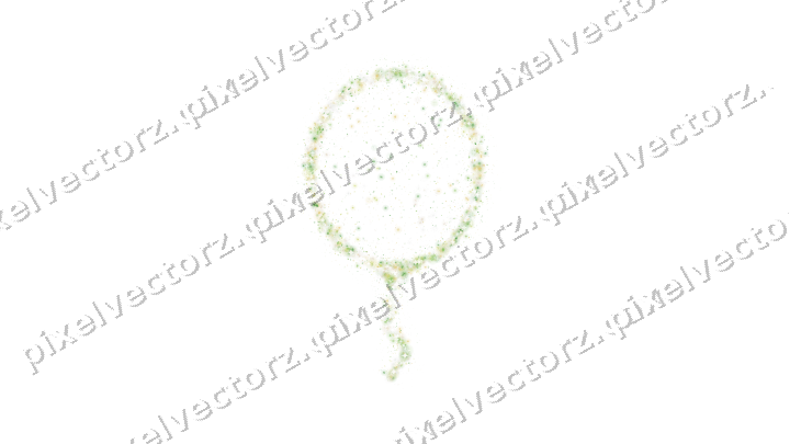 Seamless glitter balloon in lime on a transparent background