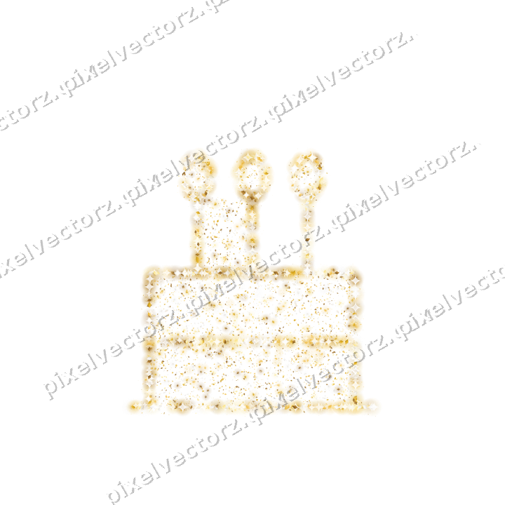 Seamless glitter birthday cake of diamonds on a transparent background