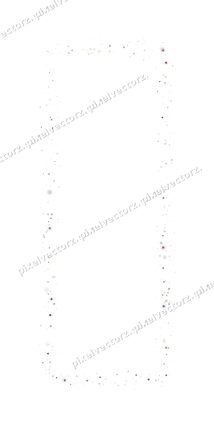Seamless glitter frame of hearts on a transparent background