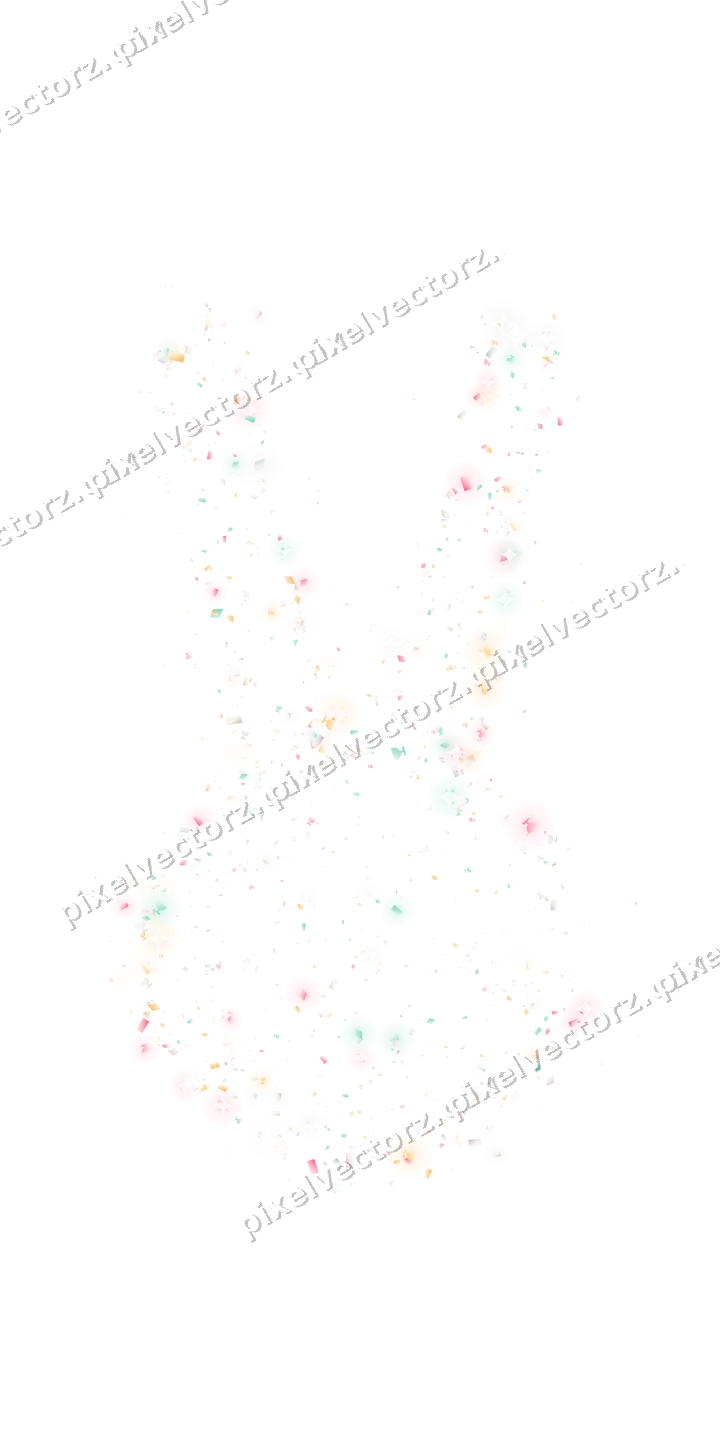 Seamless glitter easter bunny in pale pink on a transparent background
