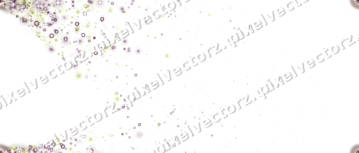 Seamless glitter corner of stars and rings on a transparent background