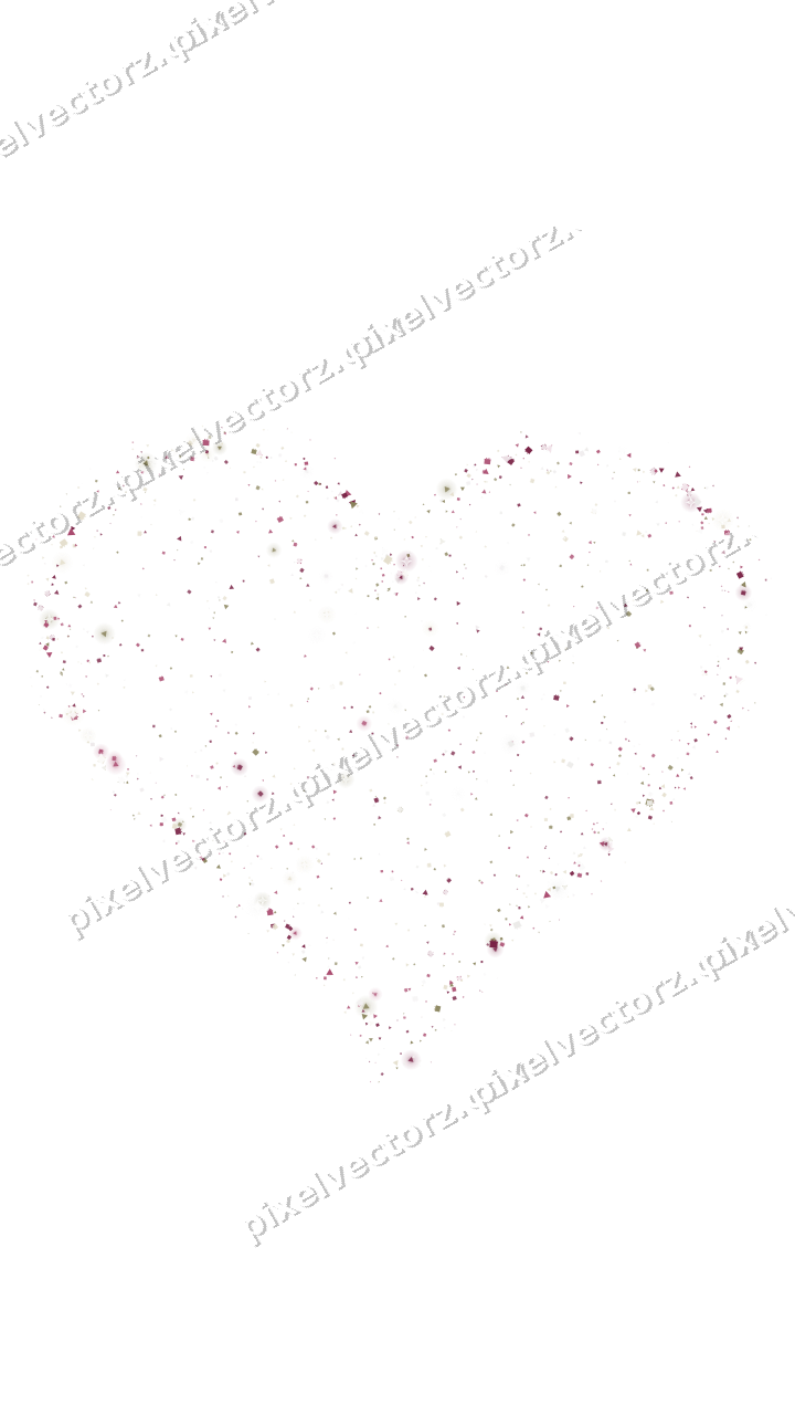 Seamless glitter heart in dark pink on a transparent background