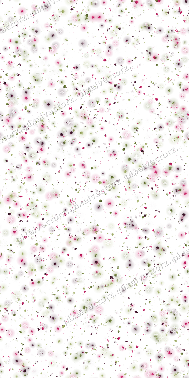 Seamless glitter scatter in lime and pink on a transparent background