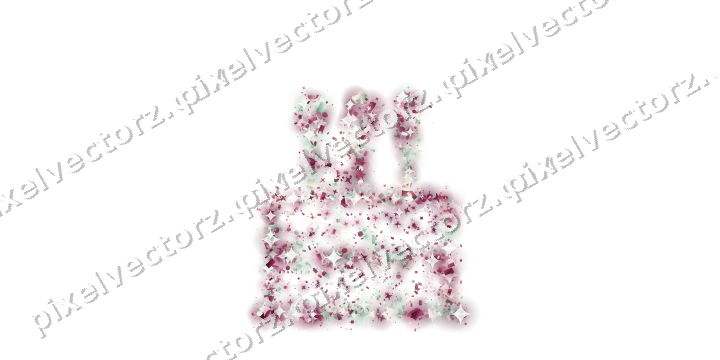 Seamless glitter birthday cake on a transparent background