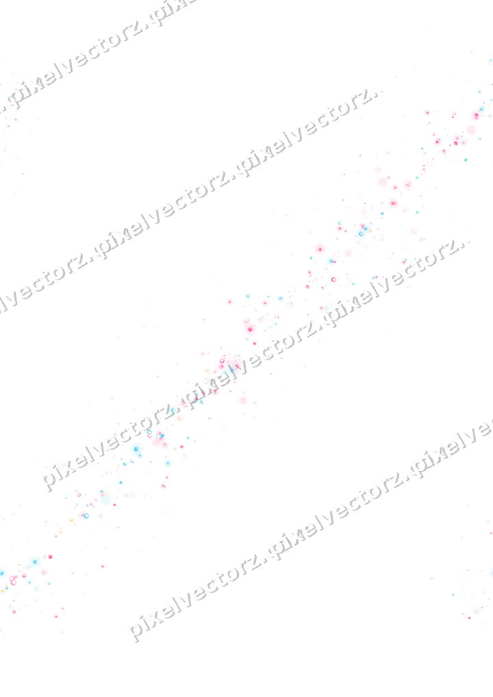 Seamless glitter band in pink and cyan on a transparent background