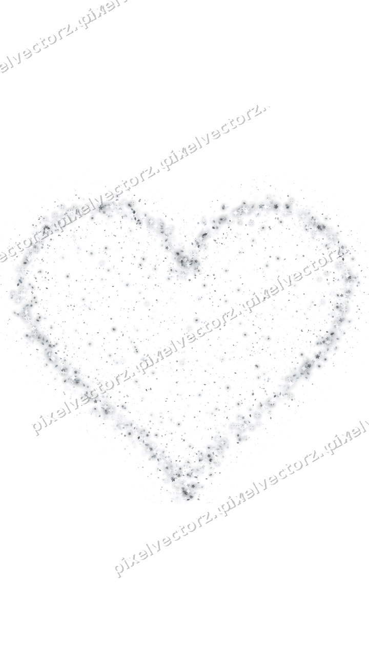Seamless glitter heart in pale blue on a transparent background