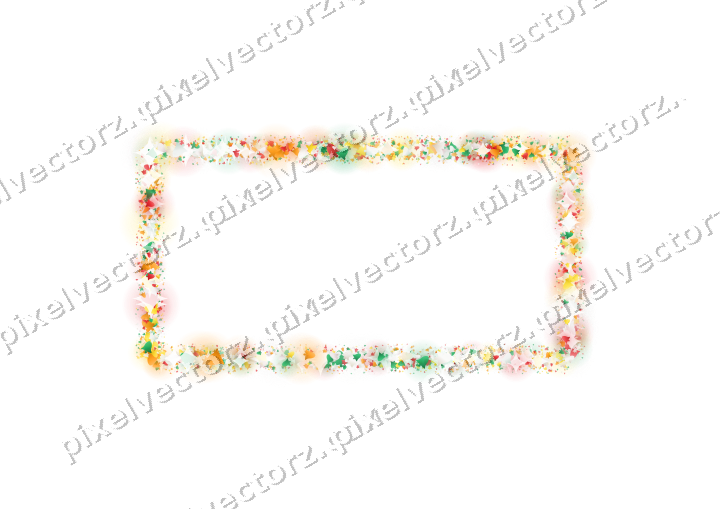 Seamless glitter frame of bells in red on a transparent background