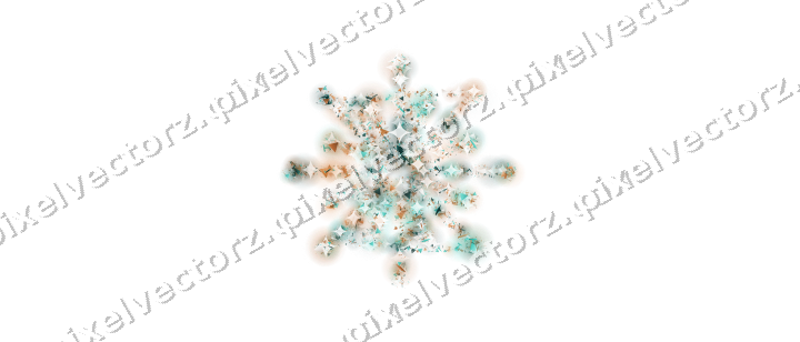 Seamless glitter firework in orange on a transparent background