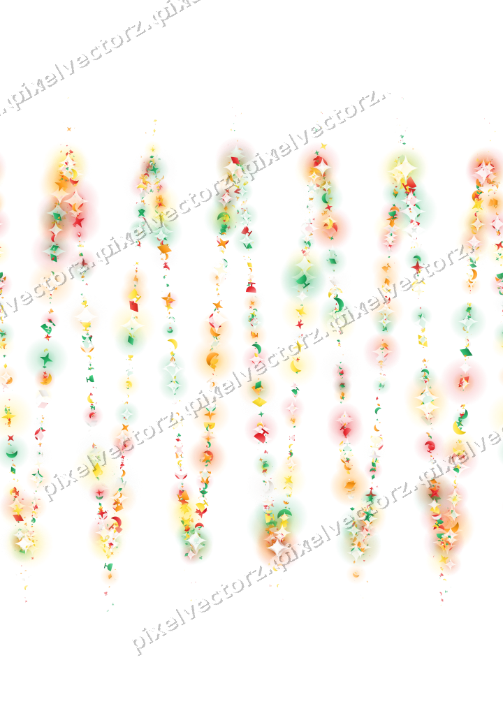 Seamless glitter wave in red and orange on a transparent background