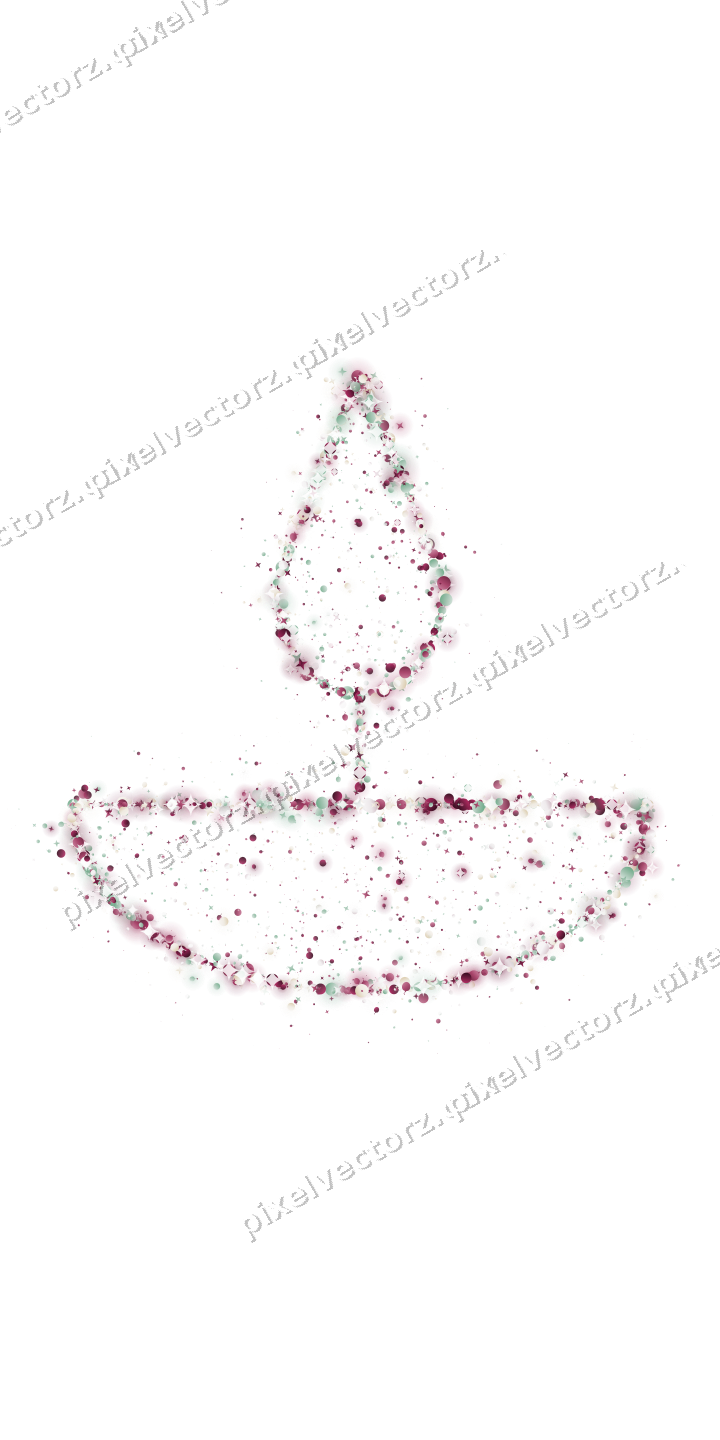 Seamless glitter diya lamp in dark pink on a transparent background