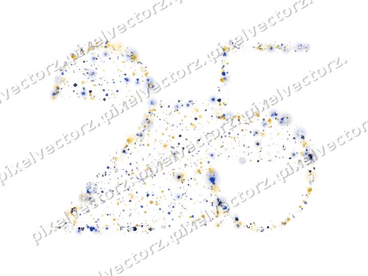 Seamless glitter number 25 in amber on a transparent background