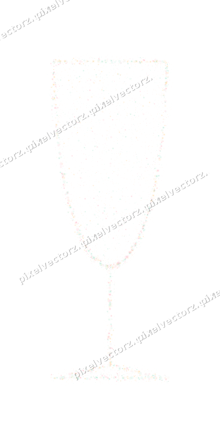 Seamless glitter champagne flute on a transparent background