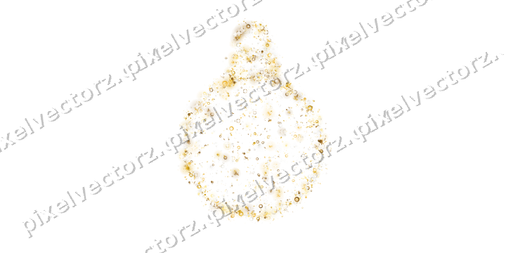Seamless glitter bauble on a transparent background