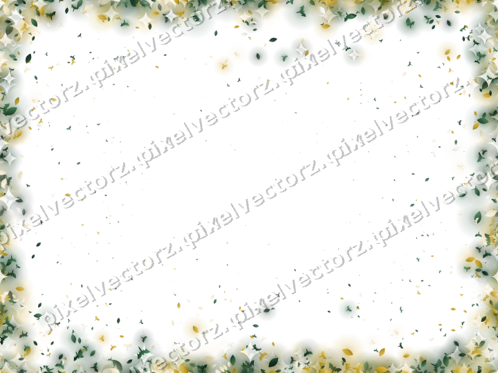 Seamless glitter vignette in dark green on a transparent background