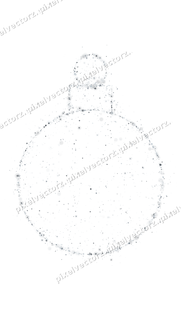 Seamless glitter bauble in pale blue on a transparent background