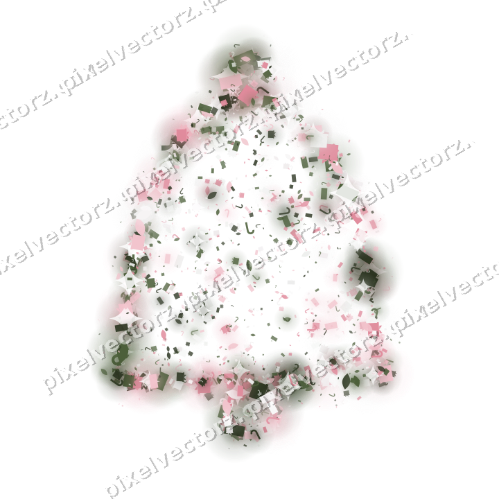 Seamless glitter bell in pink on a transparent background