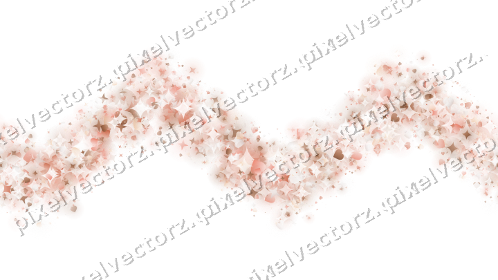 Nahtlose Glitzerwelle aus Sternen und Funken auf transparentem Grund