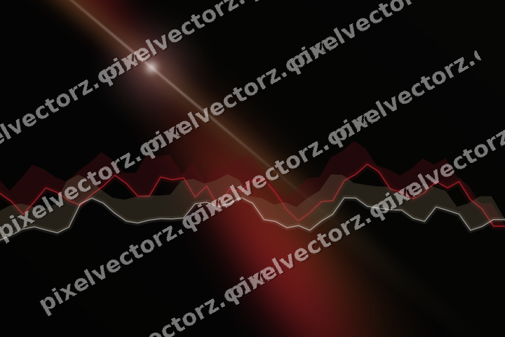 Leuchtender Neon Diagramm Hintergrund in Rot und Bernstein