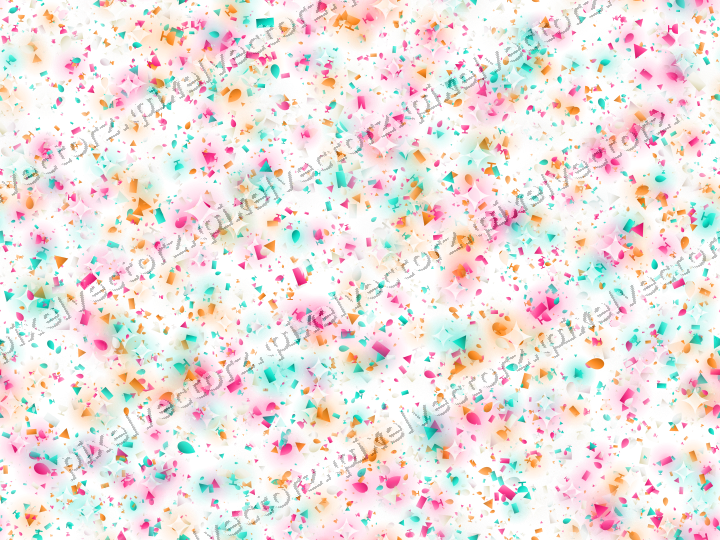 Seamless glitter scatter in pink on a transparent background