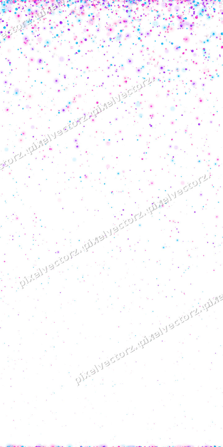 Seamless falling glitter in magenta on a transparent background